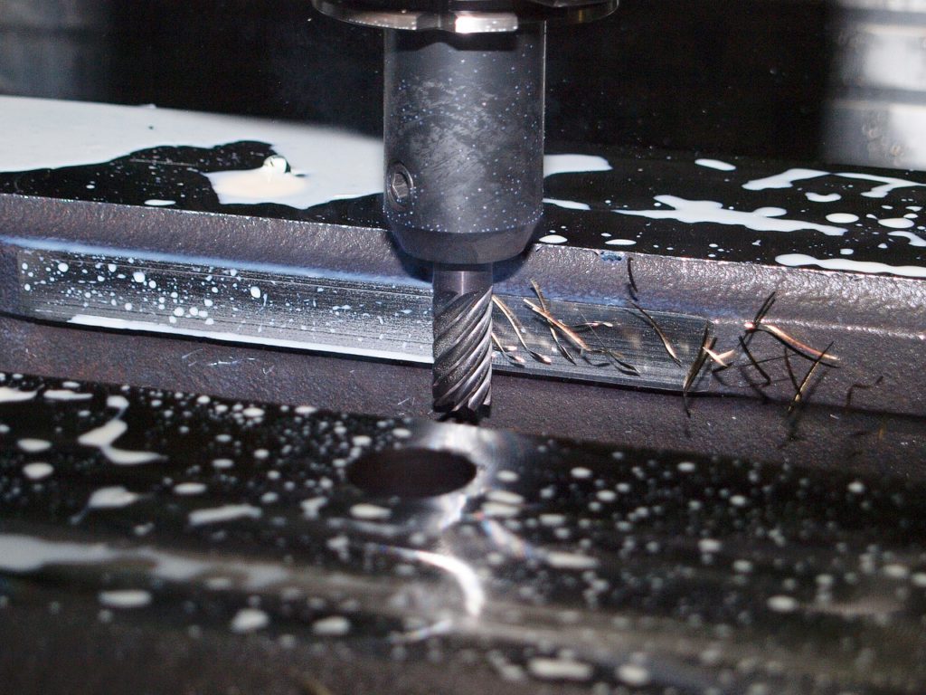 CNC milling a piece of metal