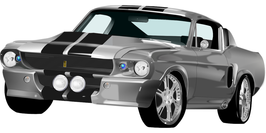 Ford mustang as a CAD model