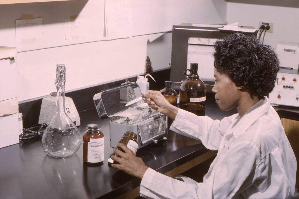 Woman working as laboratory technician