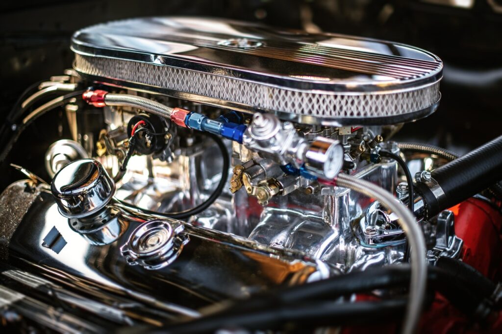A clean car engine