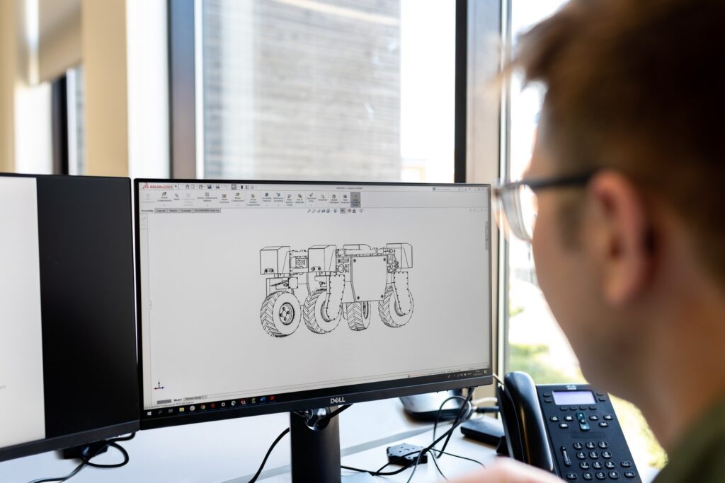 Engineer working on a CAD project