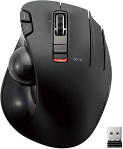 ELECOM M-XT3DRBK Wireless Trackball Mouse, 6-Button with Smooth Tracking Function
