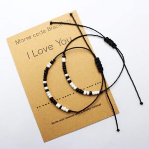 I Love You Morse Code Bracelet